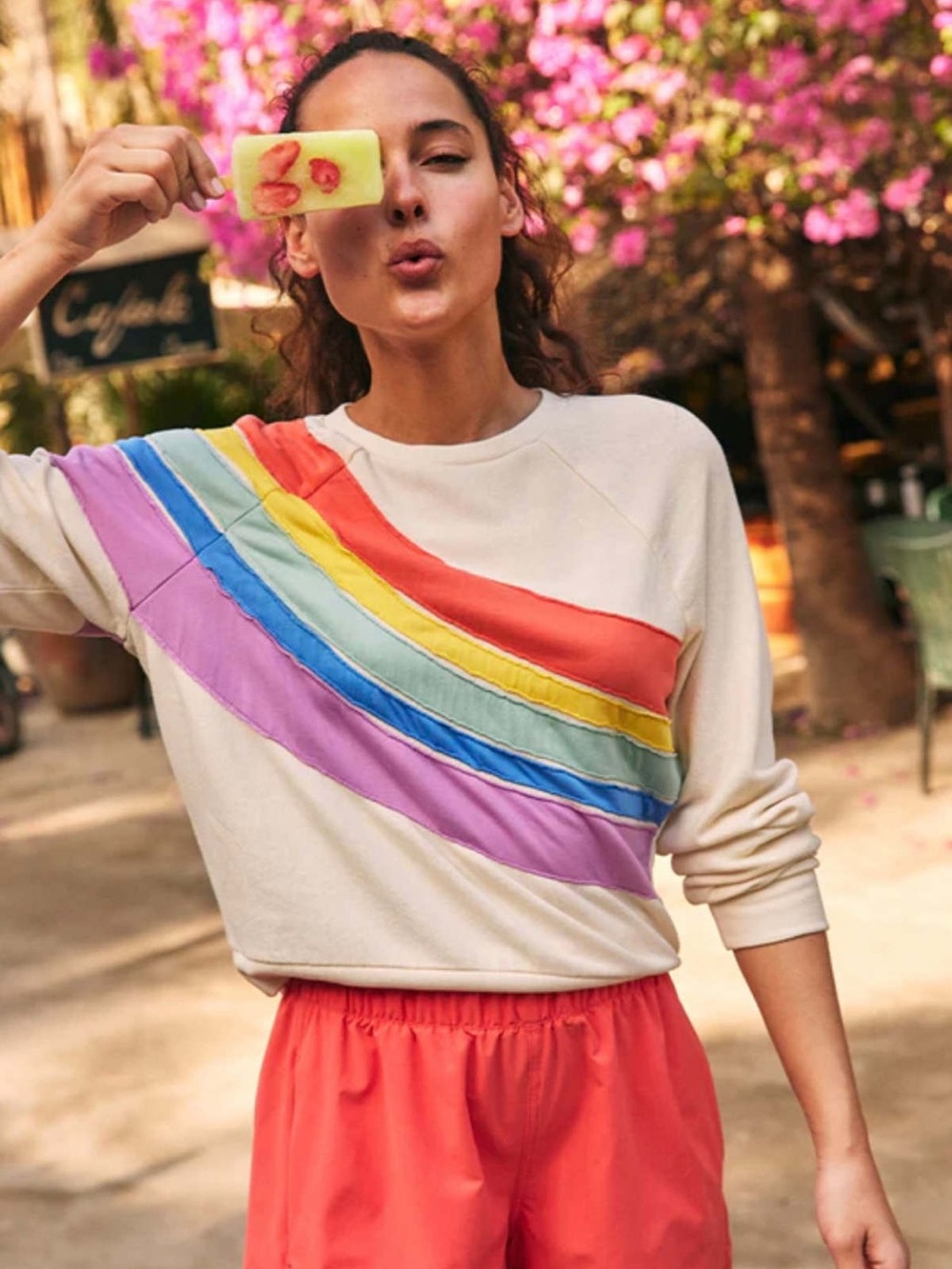 Marine Layer Archive Summit Sweatshirt Rainbow Wave Size Small